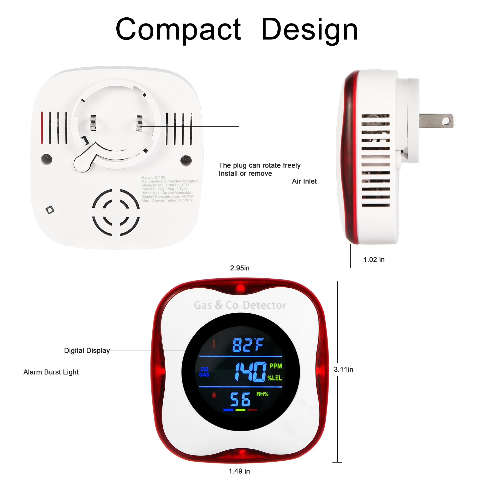 Combination Gas & Carbon Monox - Co Detector Plug review and price