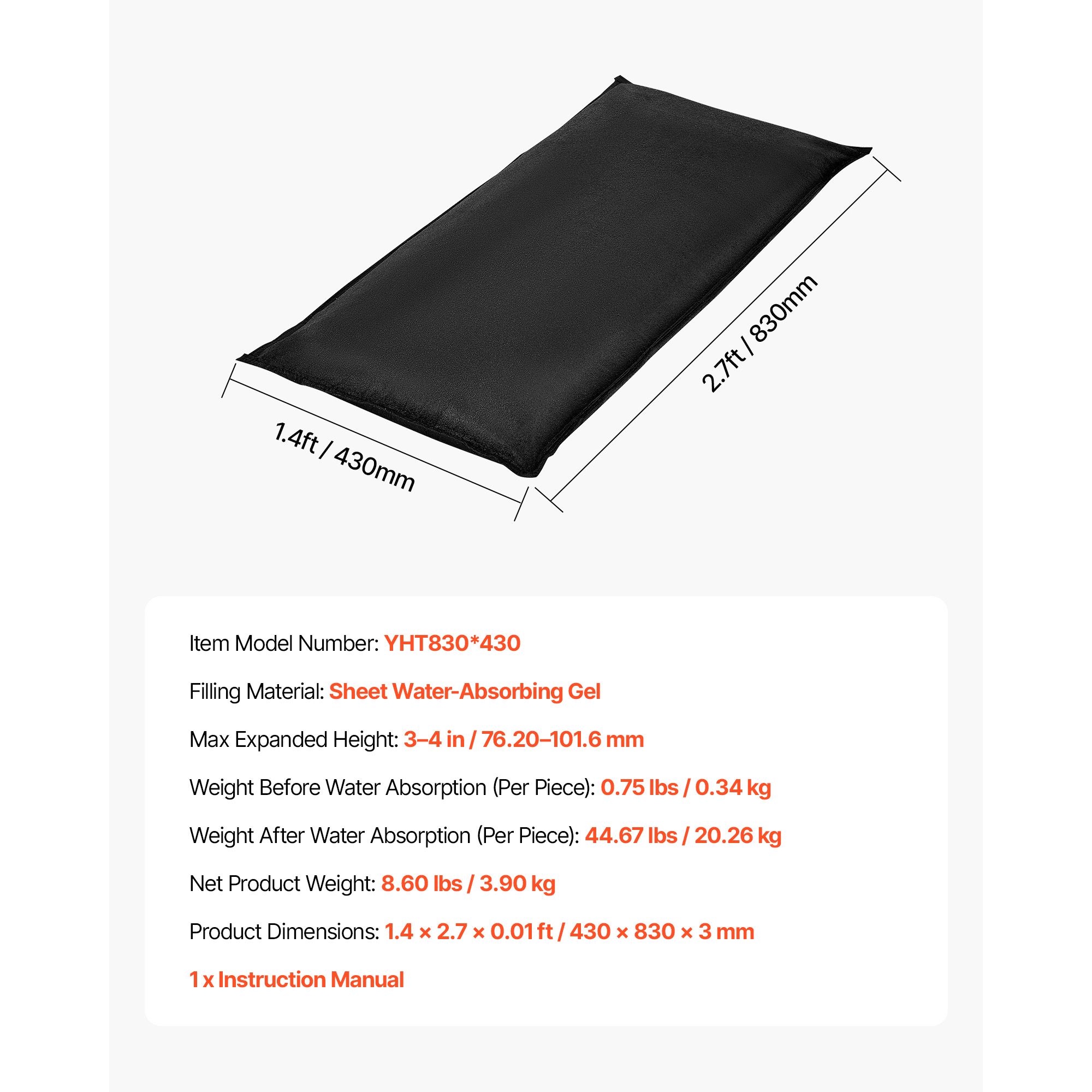 Flood Barrier, 10 Pack, 1.4 x  - Flood Barrier Bag review and price