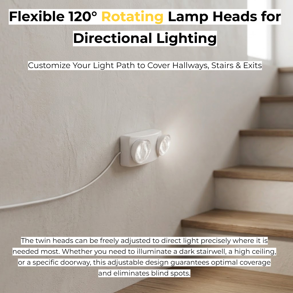 Dual-Head LED Emergency Light  - Power Outage Light review and price