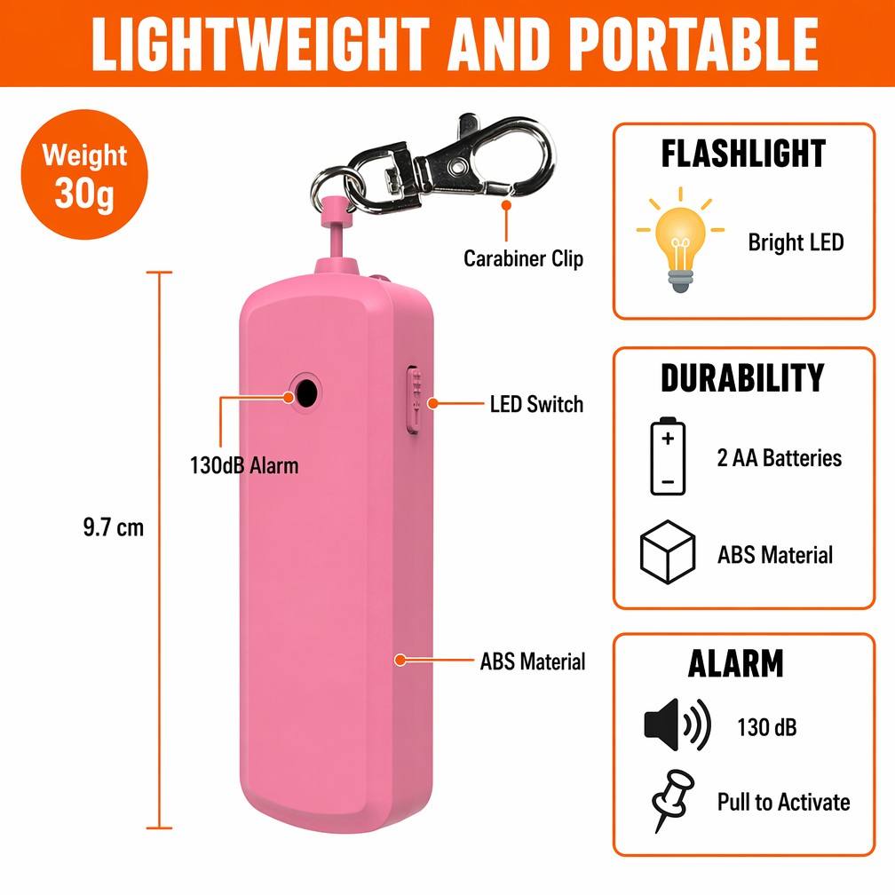 Portable 130dB Anti Wolf Alarm - Personal Alarm Keychain review and price